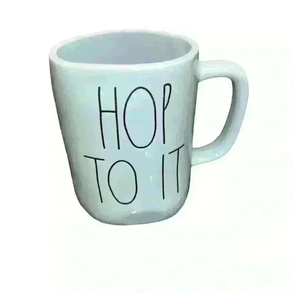 NWT Rae Dunn HOP TO IT Mug  - Ceramic  - very rare!